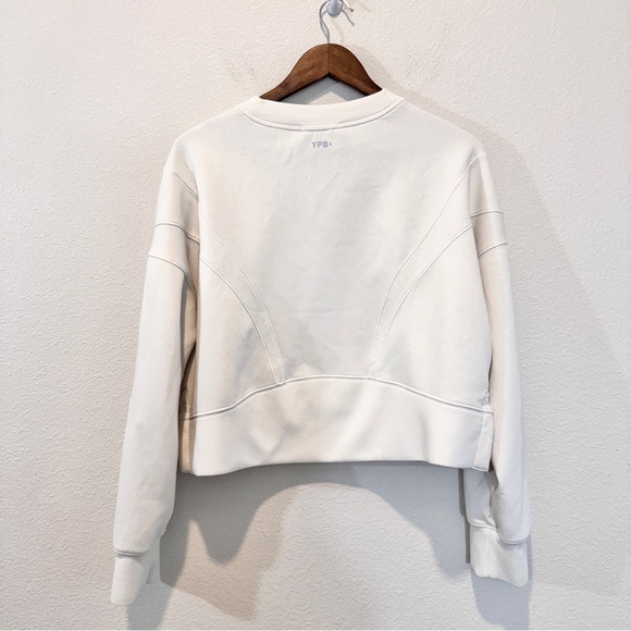 Athleisure Cropped Sweatshirt Minimalist Lounge Clean Girl Aesthetic M YPB - Picture 8 of 9